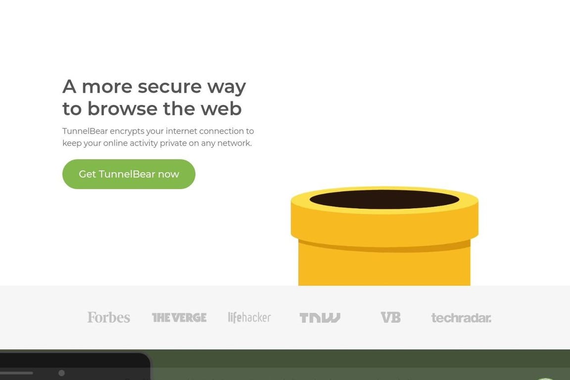 TunnelBear homepage