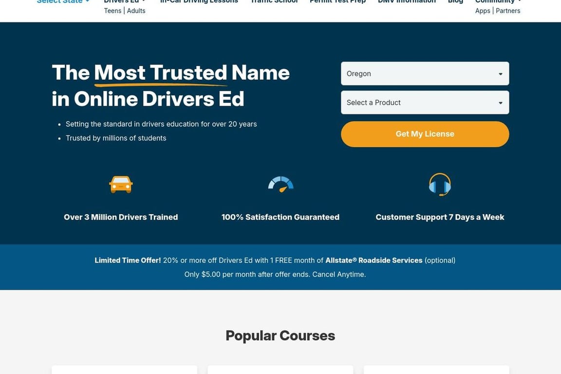 Drivers Ed homepage