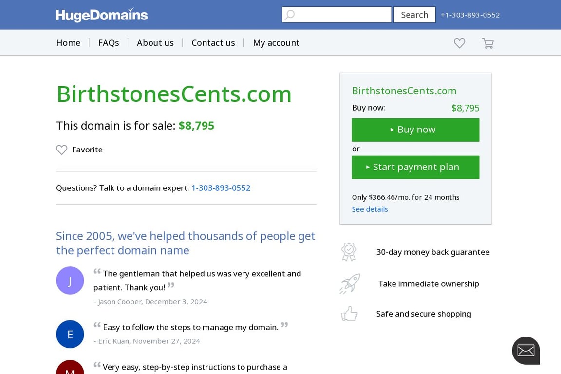 Birthstone Scents homepage