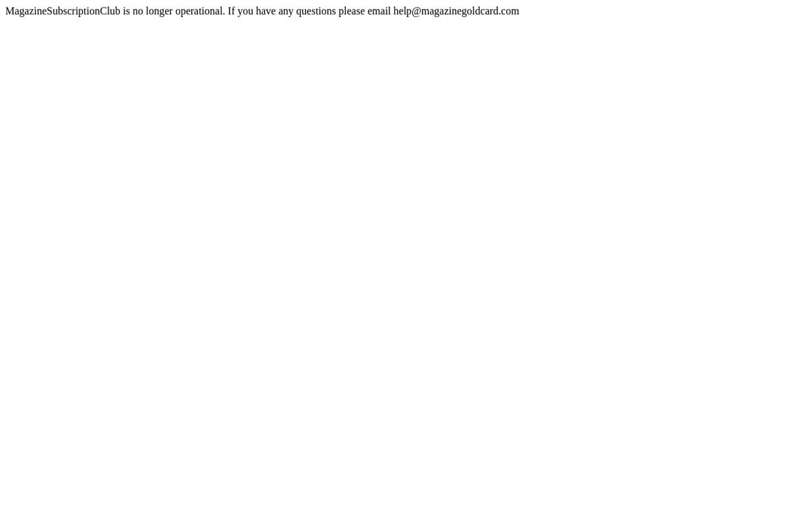 Magazine Subscription Club homepage