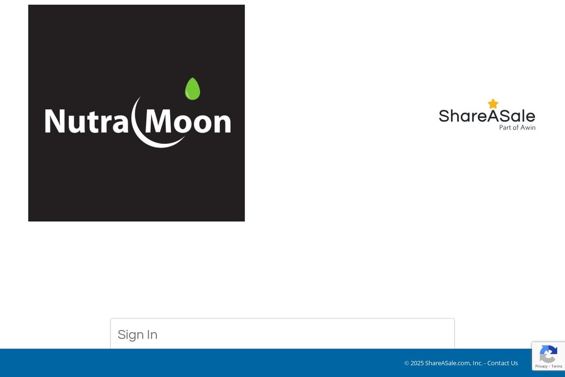 Nutra moon affiliate program signup page