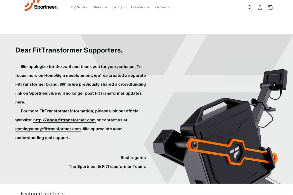 Sportneer homepage