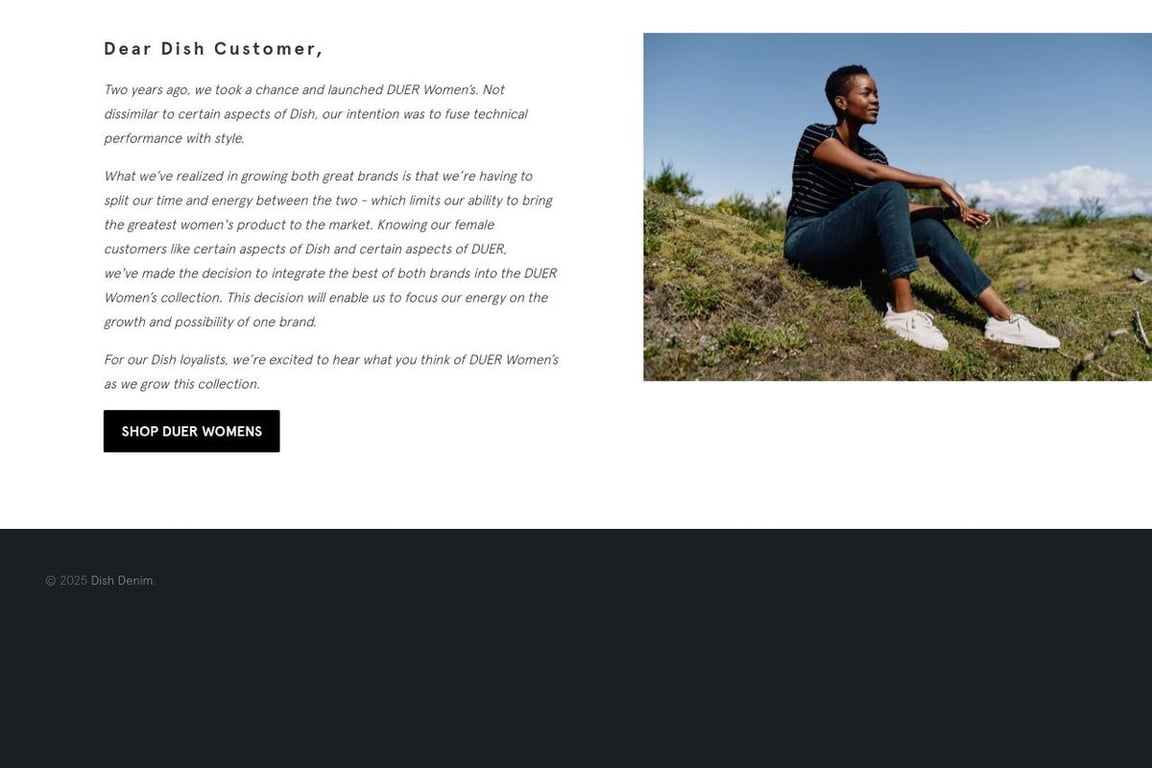 Dish Denim homepage