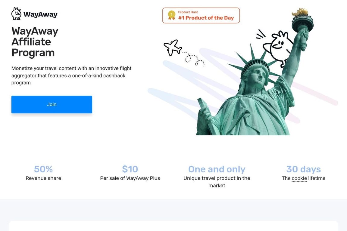 WayAway affiliate program signup page