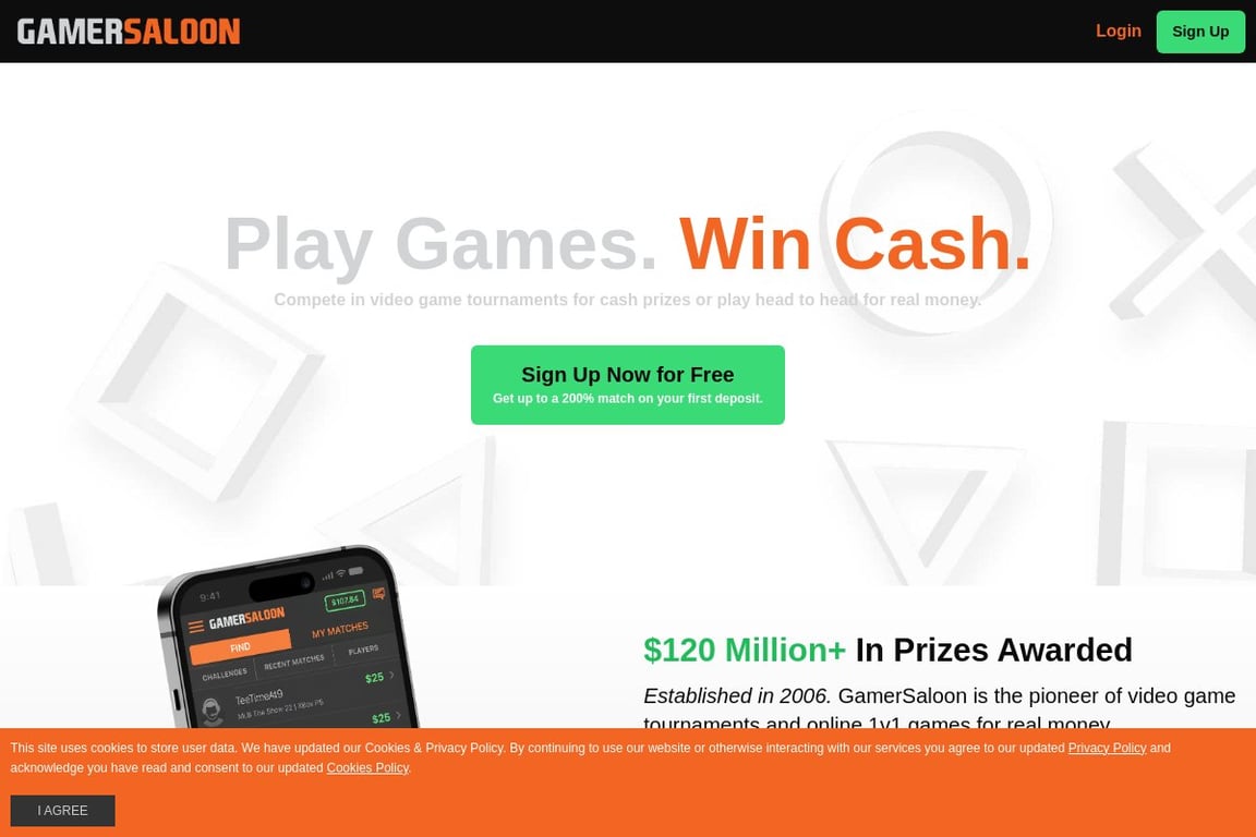 Gamer Saloon (US) homepage