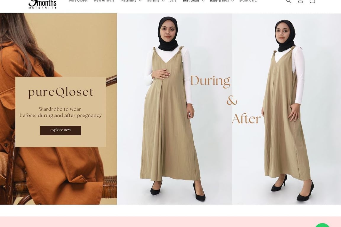 9 Months Maternity homepage
