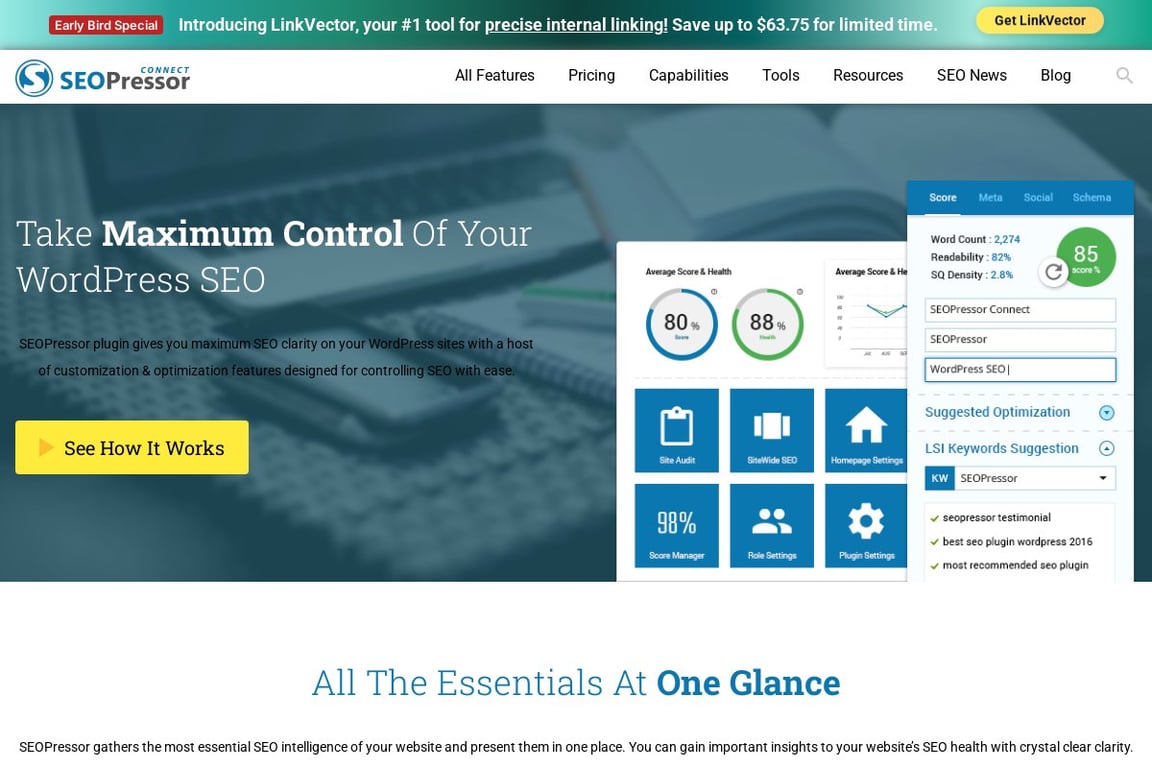 SEOPressor homepage