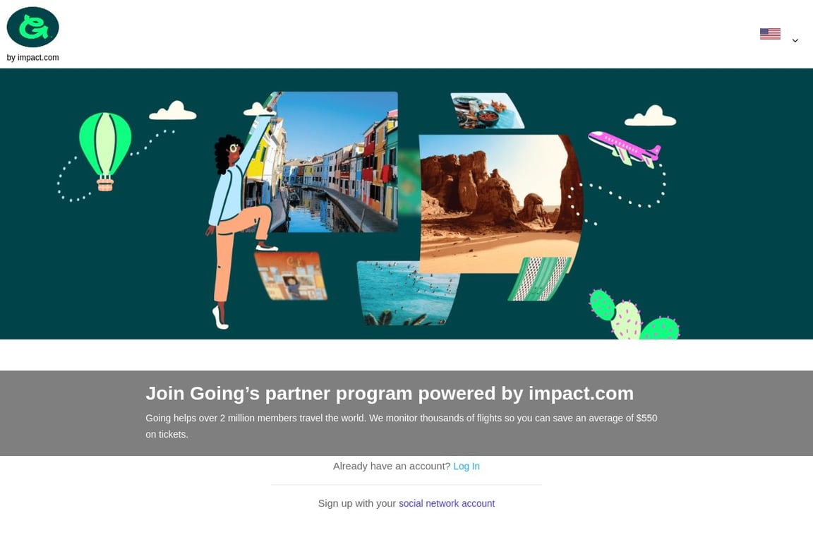 Scott’s Cheap Flights affiliate program signup page