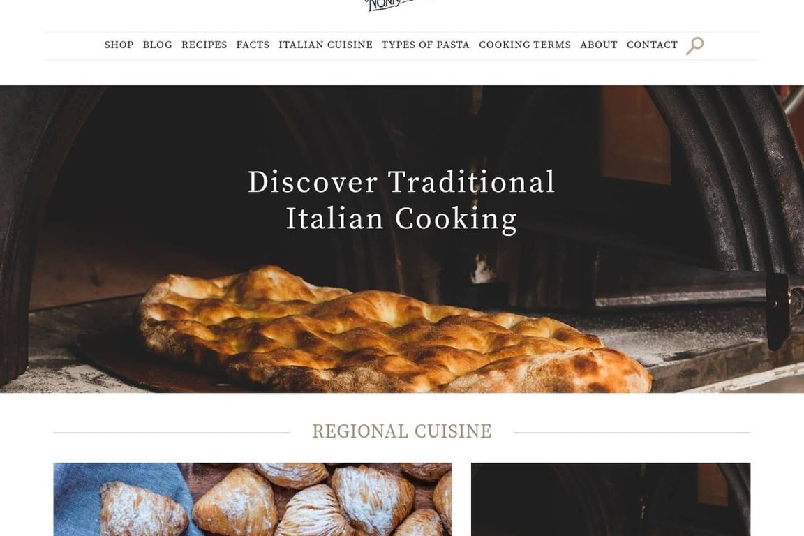 Nonna Box homepage
