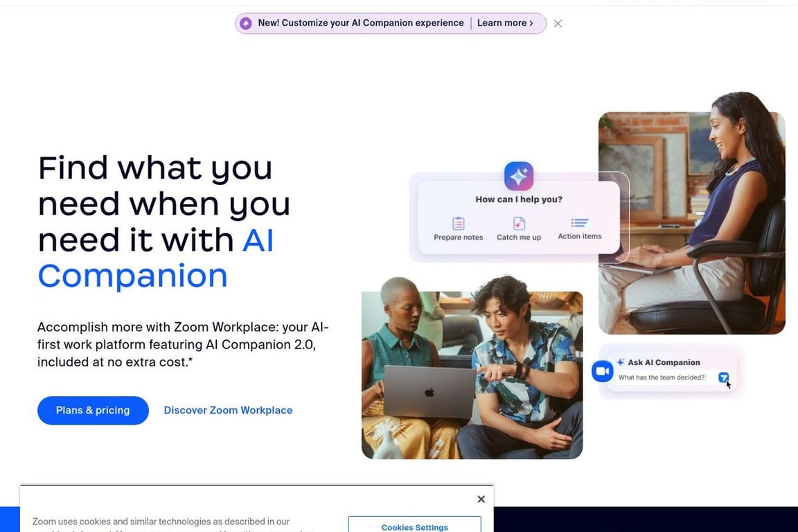 Zoom homepage