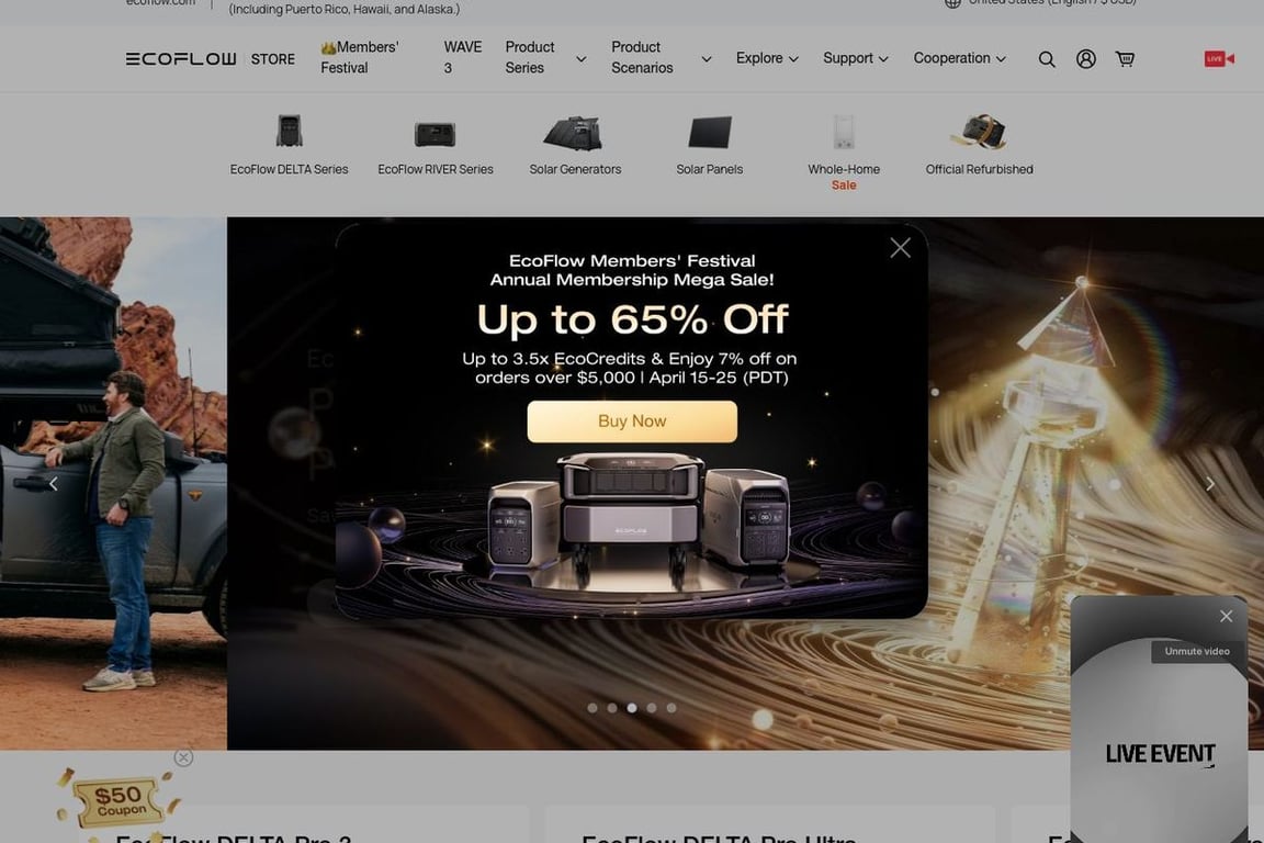 EcoFlow homepage