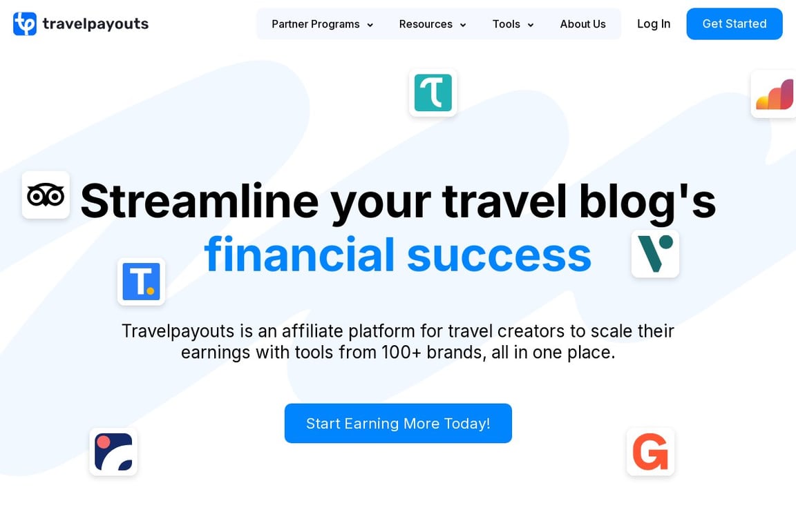 Travelpayouts affiliate program signup page