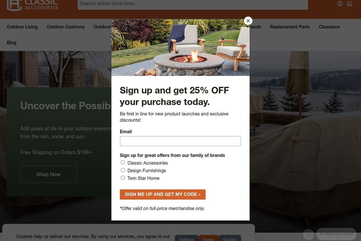 Classic Accessories homepage