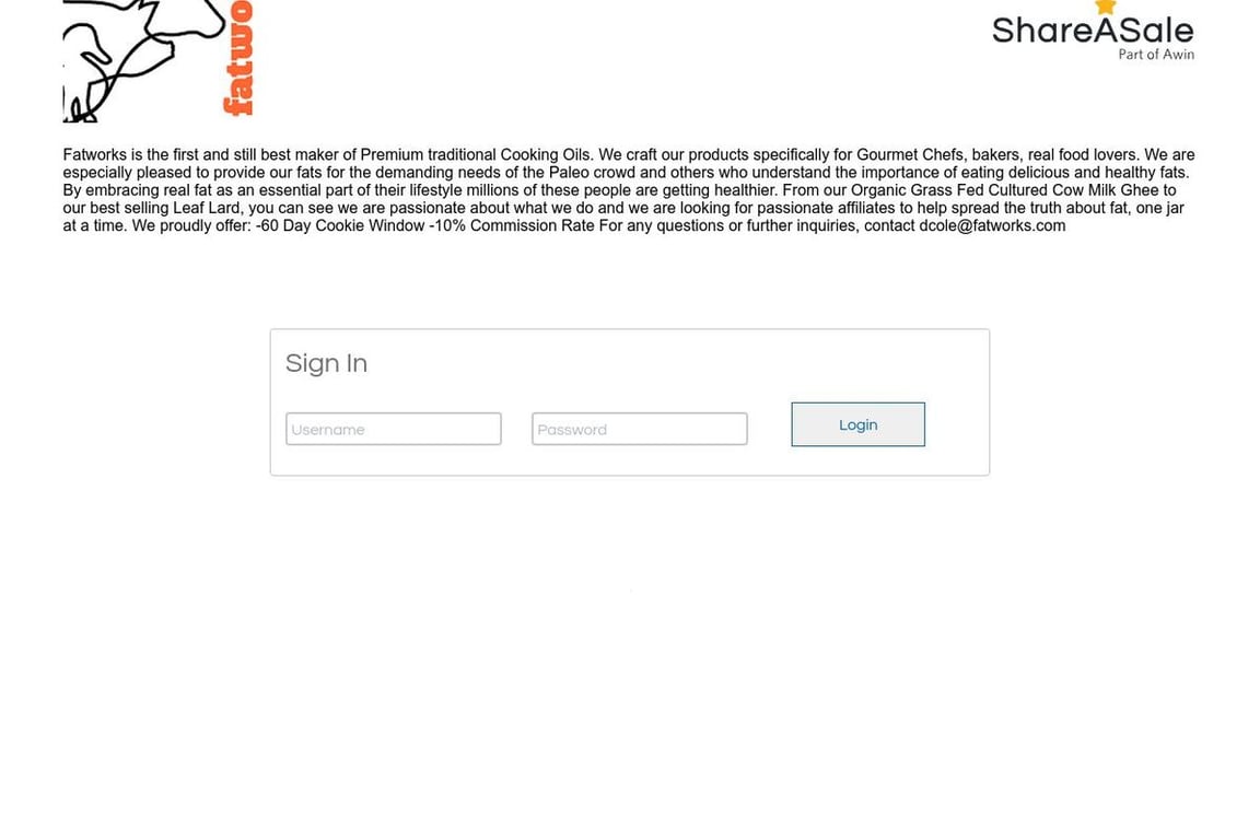 Fatworks affiliate program signup page