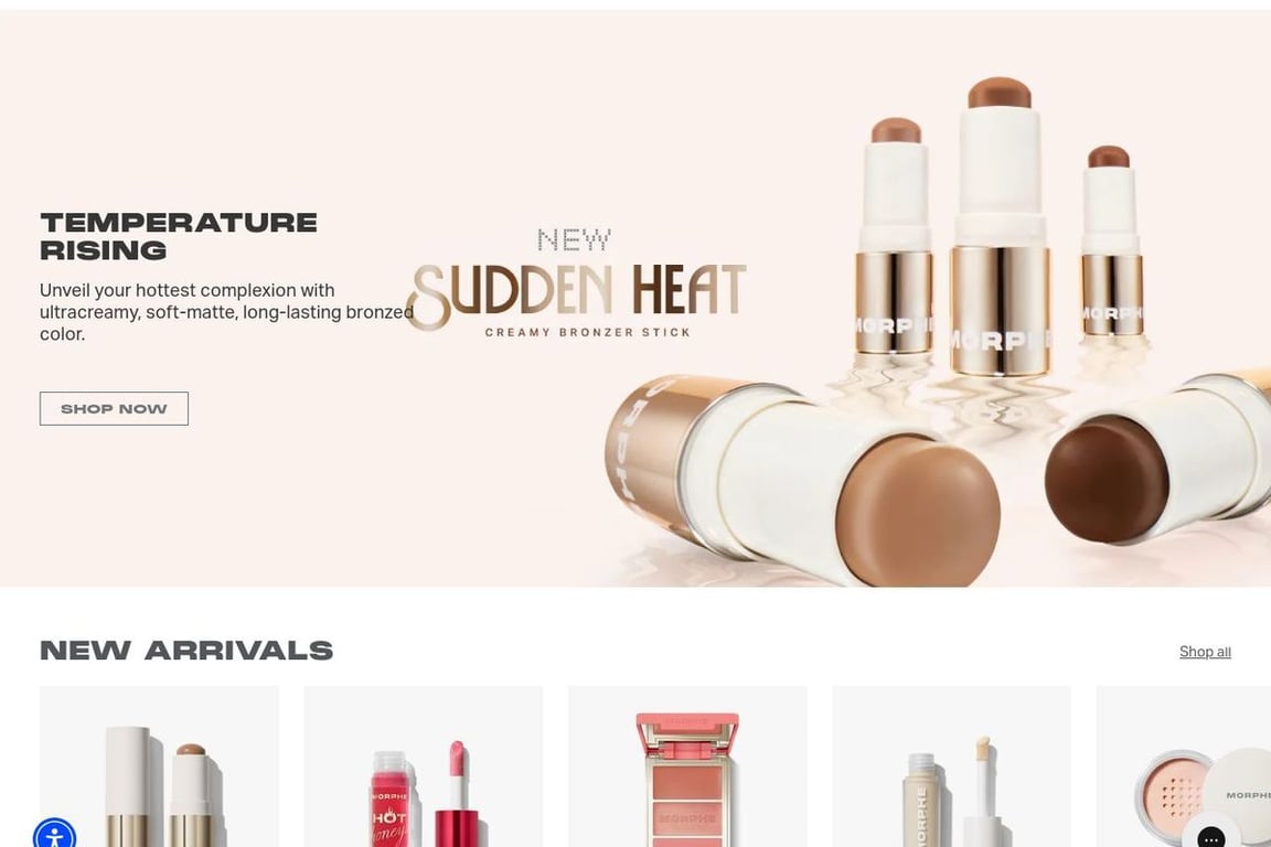 Morphe Brushes homepage