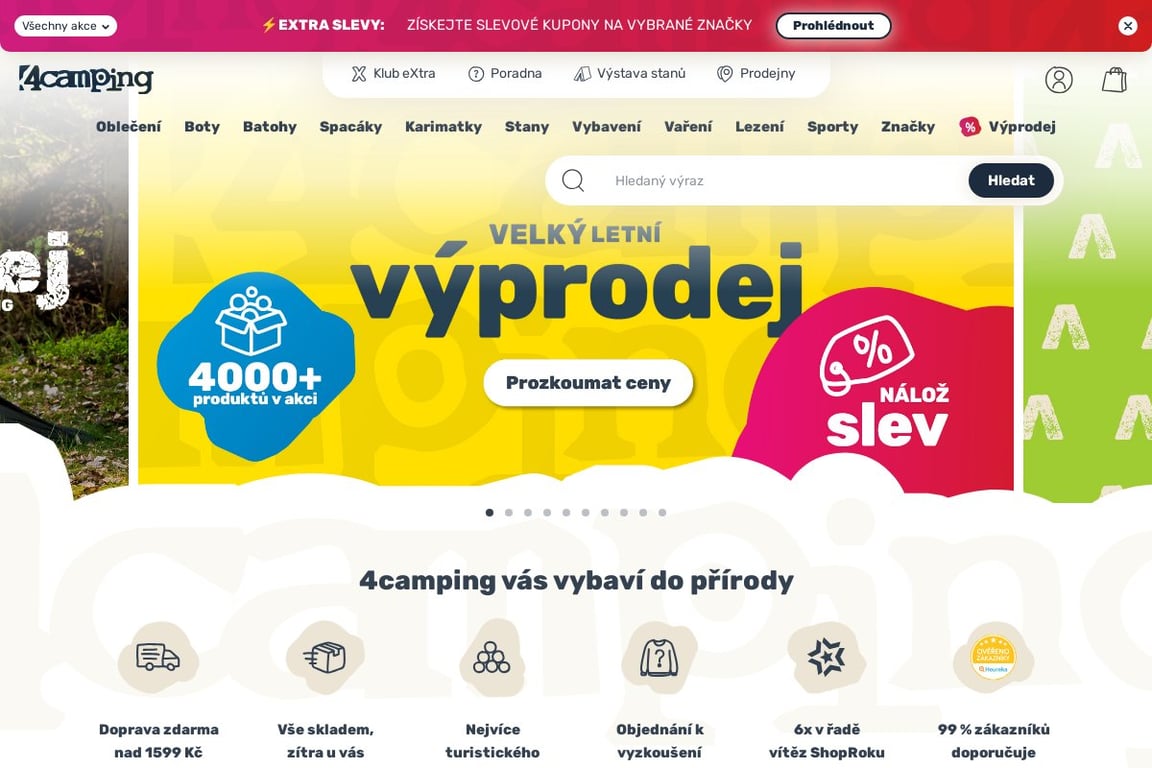 4camping.cz homepage