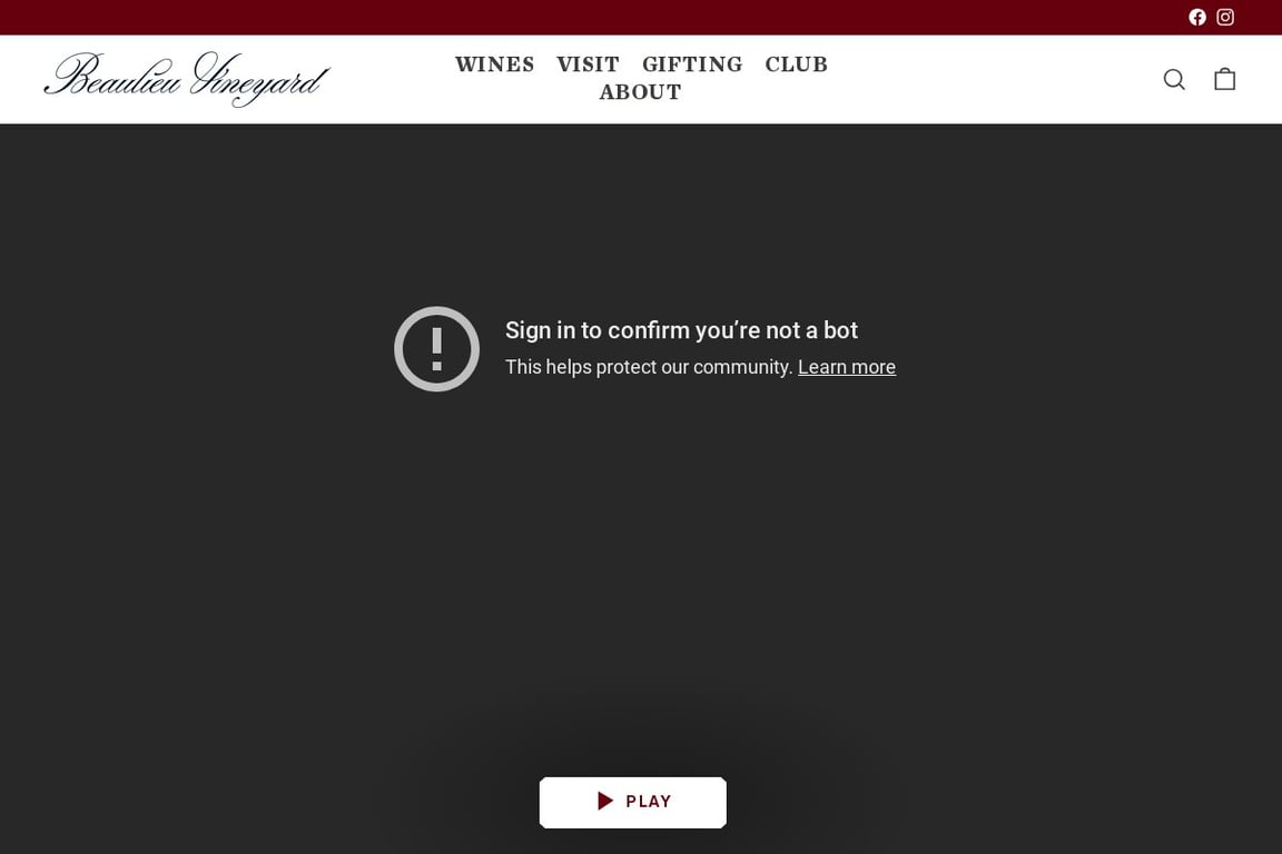 Beaulieu Vineyard homepage