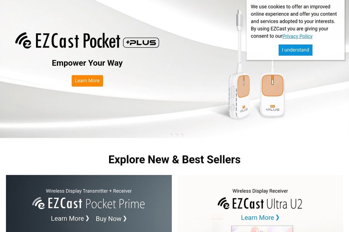 EZCast homepage