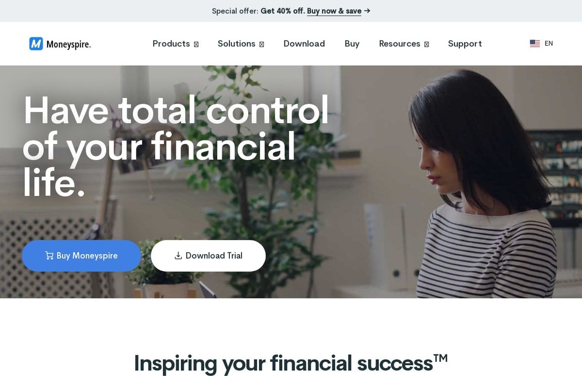 Moneyspire homepage