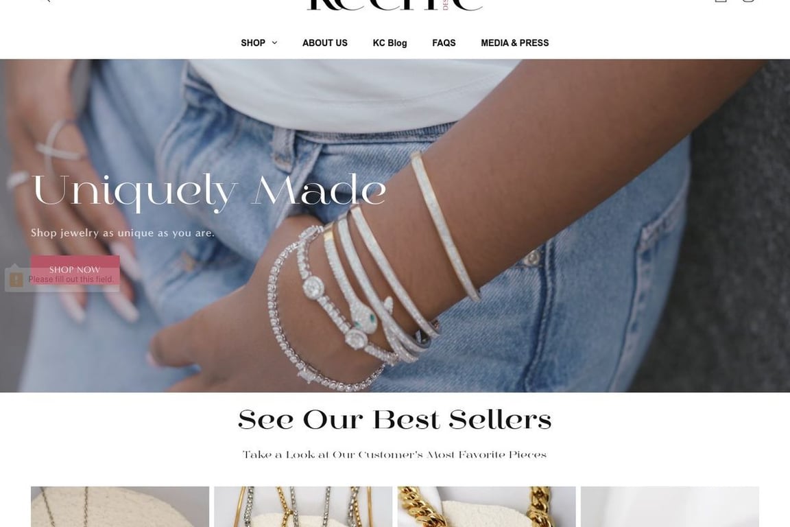 KC Chic Designs homepage