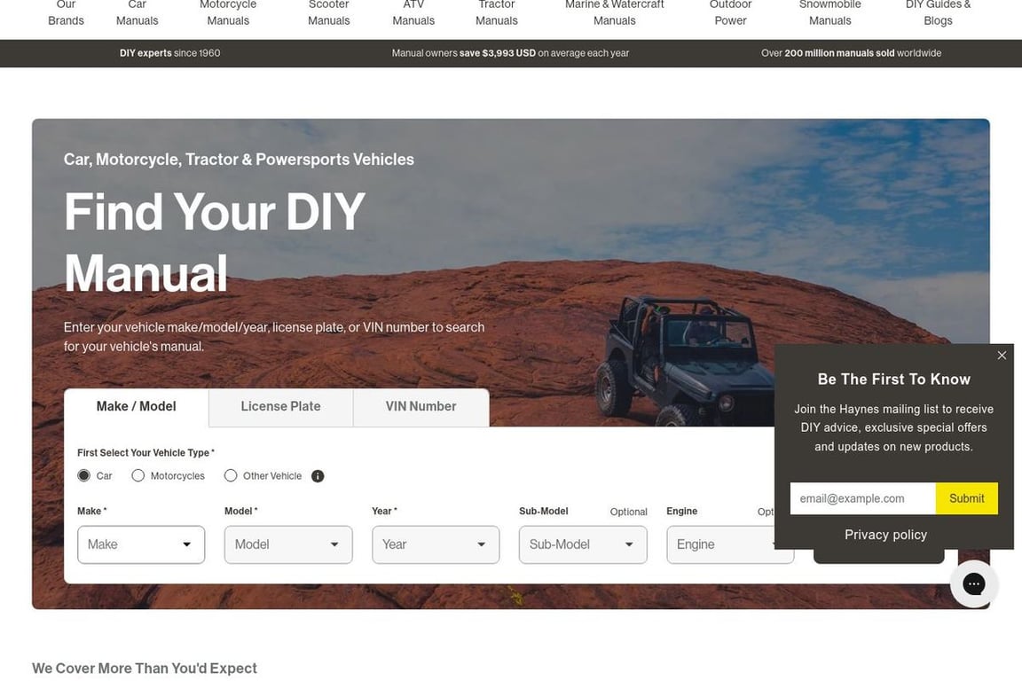 Haynes Referral Programme homepage