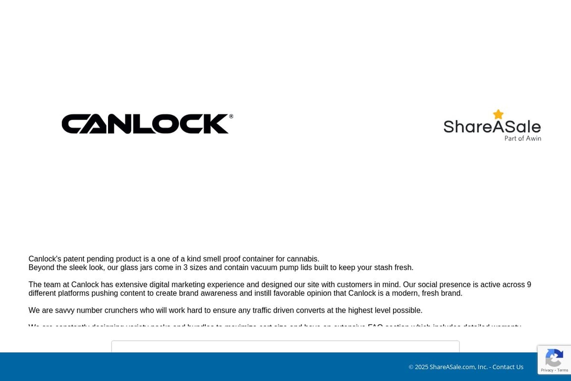 CANLOCK affiliate program signup page
