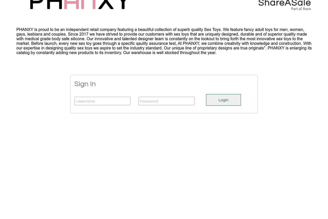 Phanxy affiliate program signup page