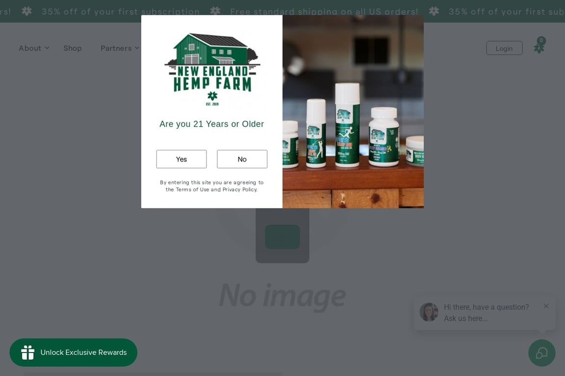 New England Hemp Farm affiliate program signup page