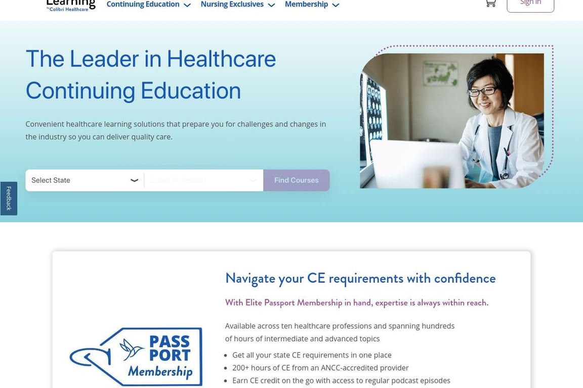 Elite Healthcare homepage