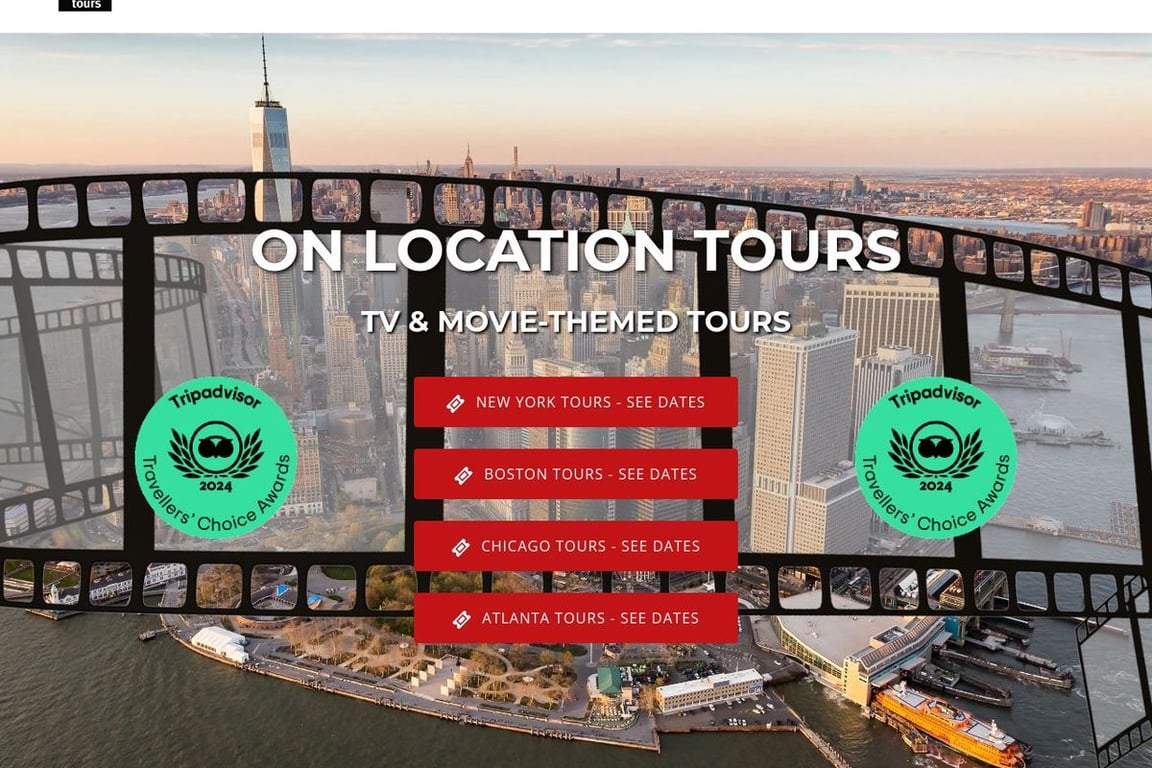 On Location Tours homepage