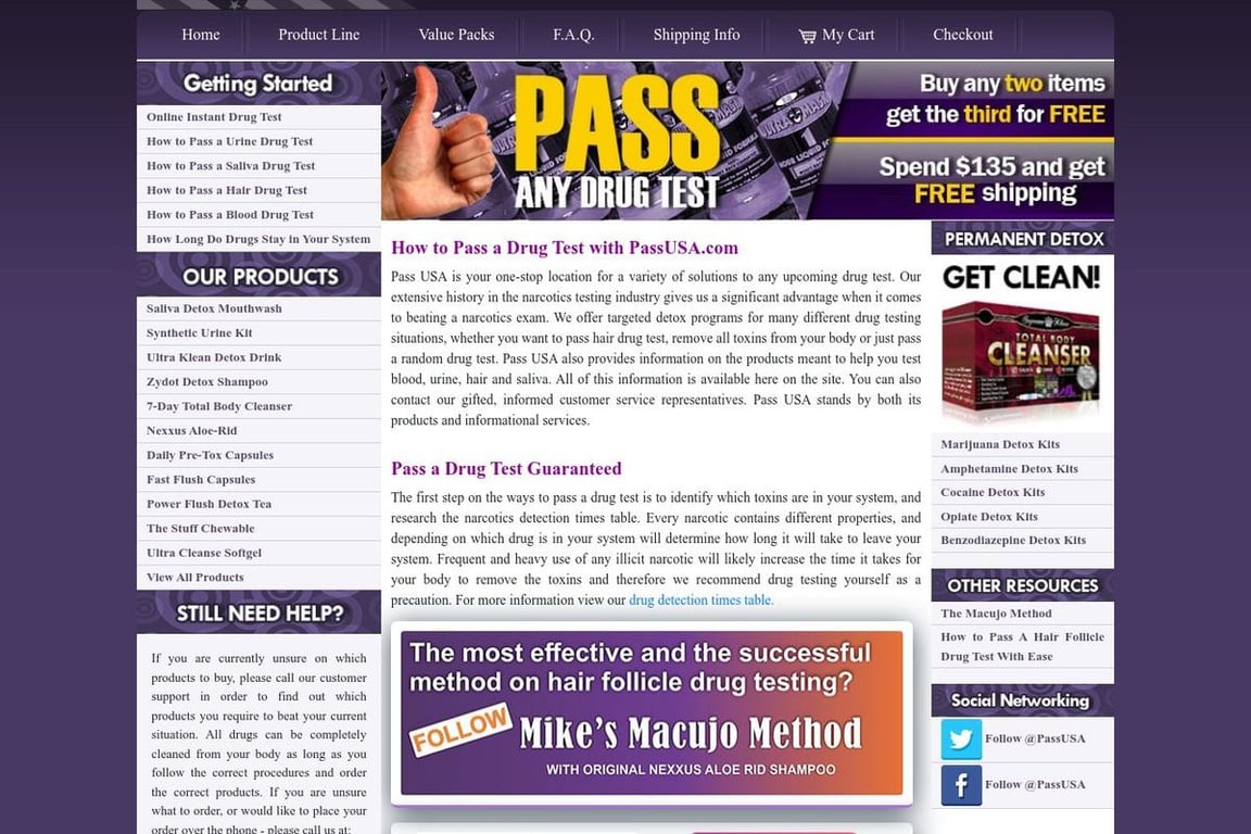 Pass USA homepage