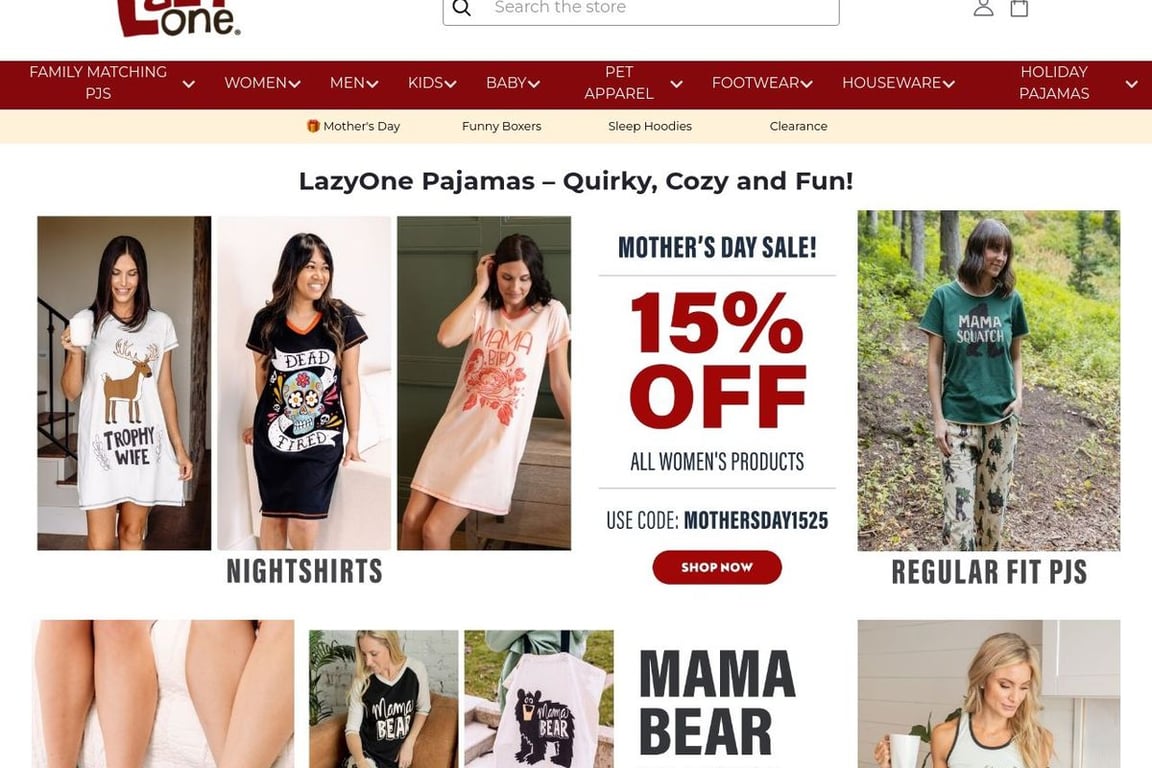 LazyOne homepage