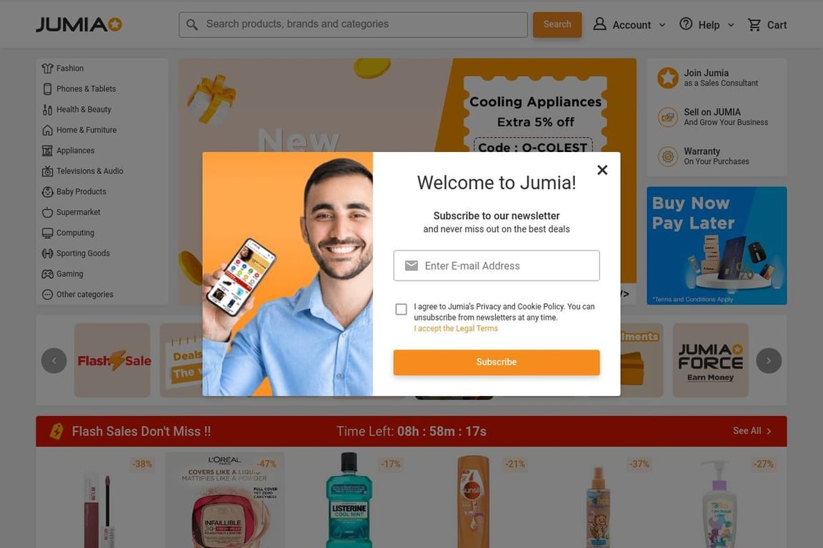 Jumia homepage