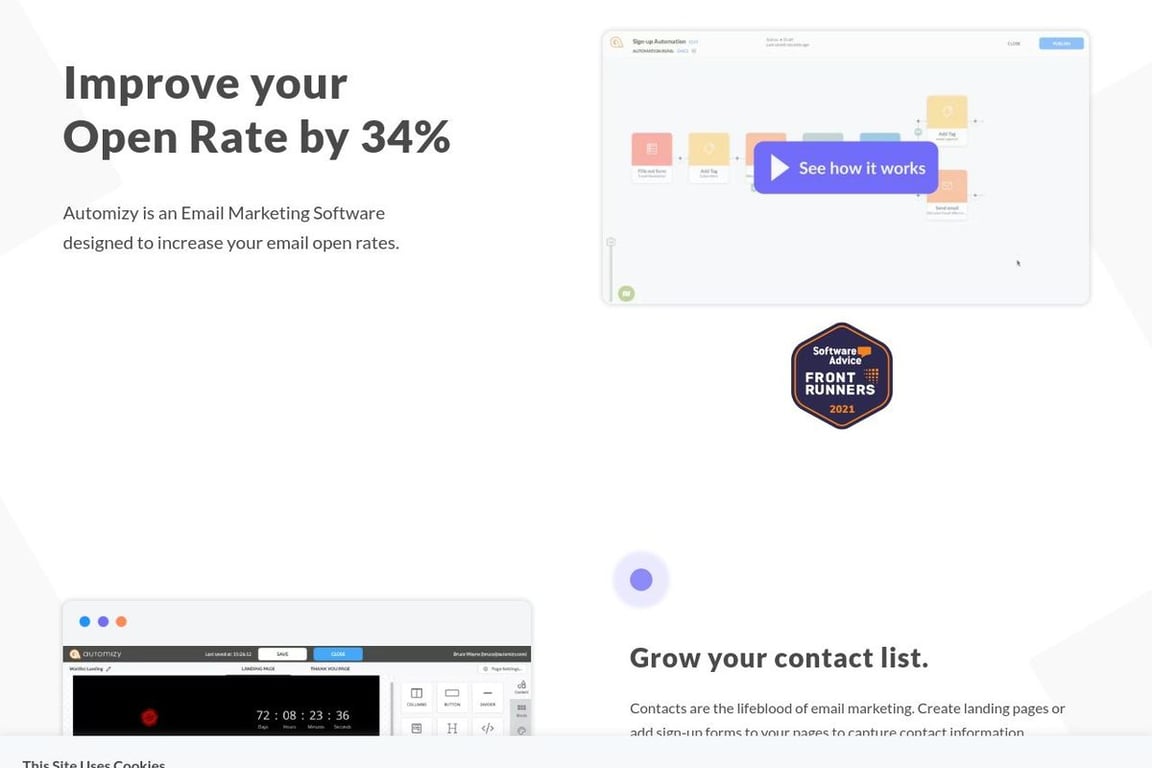 Automizy homepage