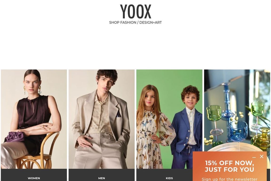 Yoox.com homepage