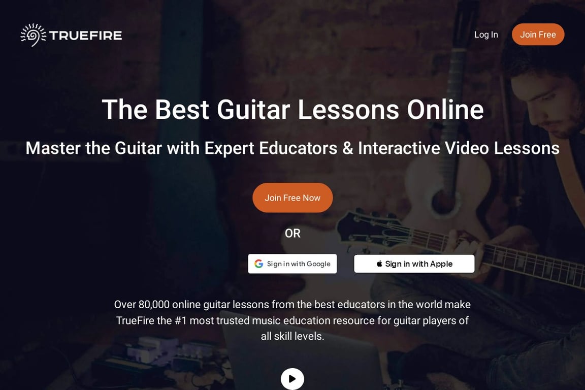 TrueFire homepage
