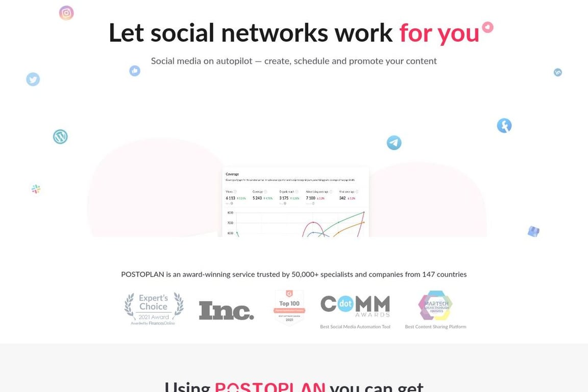 POSTOPLAN homepage