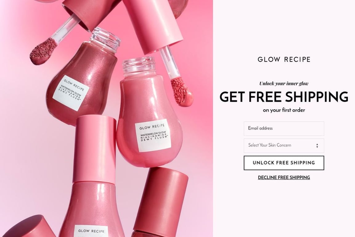 Glow Recipe homepage