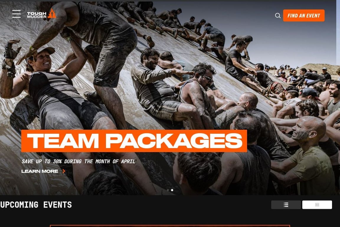 Tough Mudder homepage