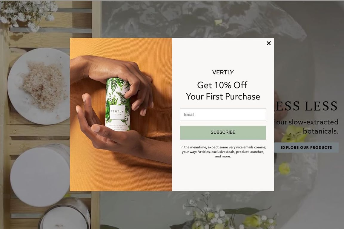 Vertly homepage