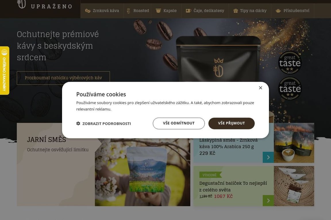Uprazeno homepage
