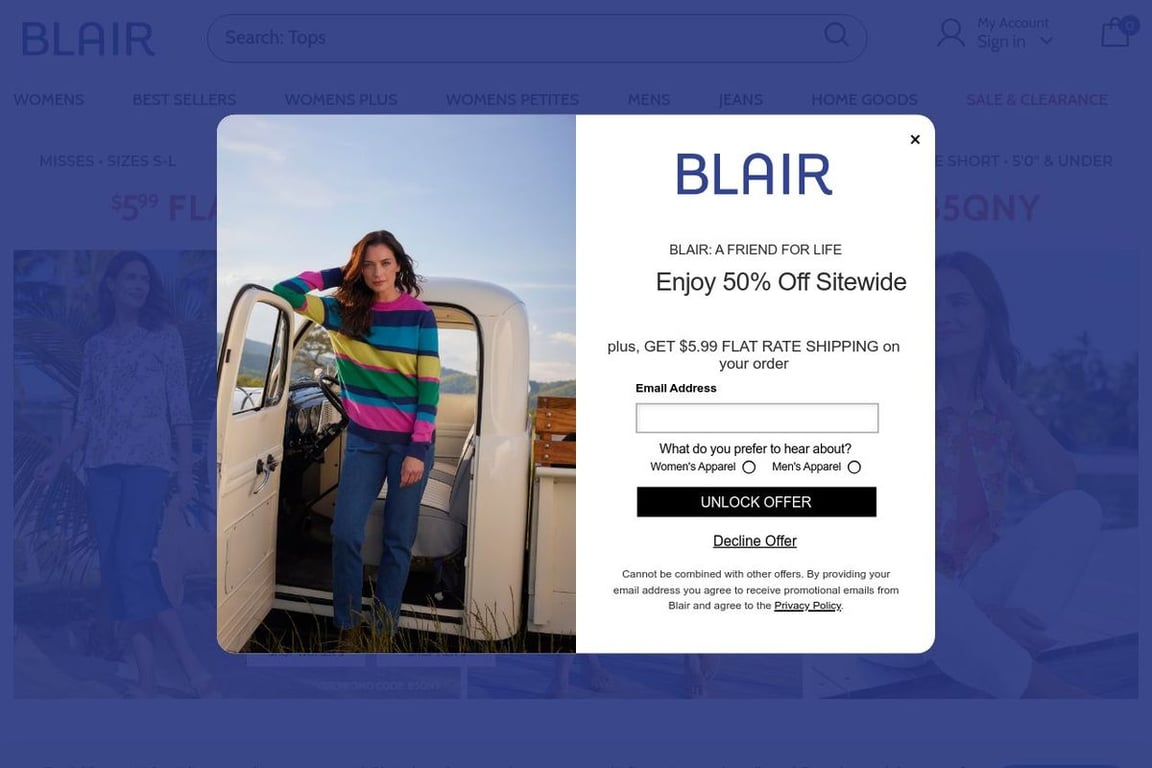 Blair homepage