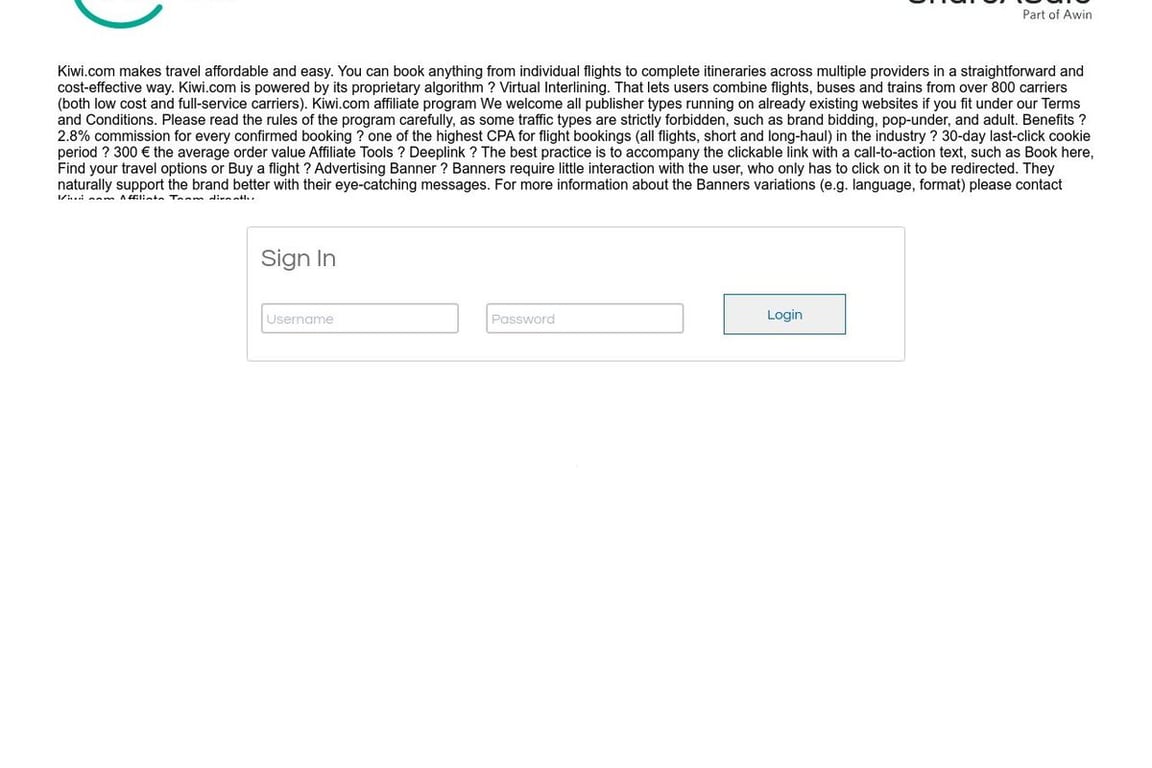 Syndic affiliate program signup page