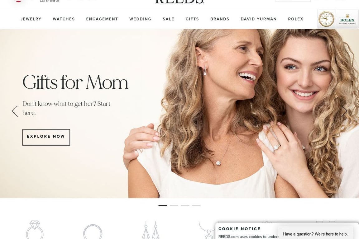 Reeds Jewelers homepage