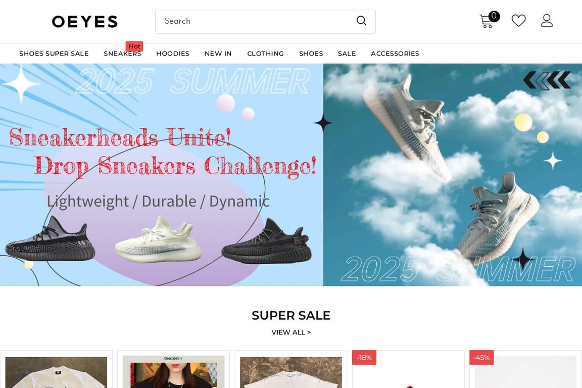 Oeyes homepage