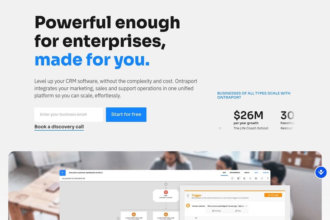Ontraport homepage
