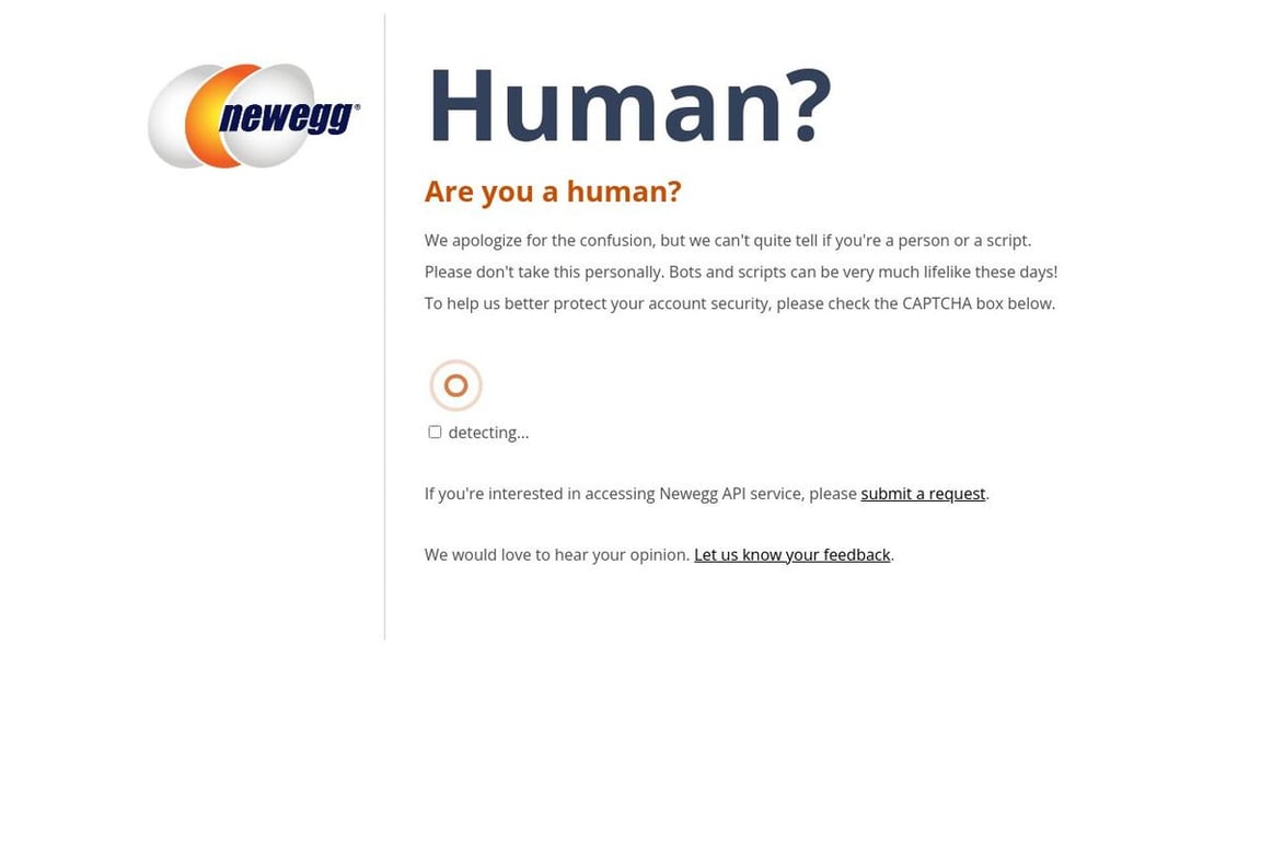 Newegg homepage