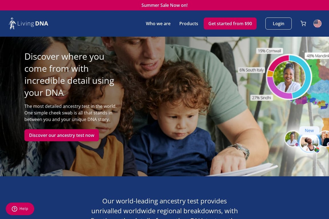 Living DNA homepage