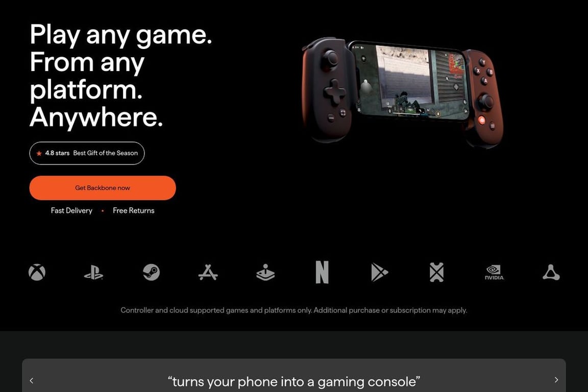 Backbone Labs homepage