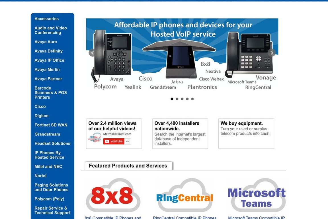 MetrolineDirect.com homepage